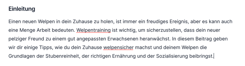 Eine durch KI erstelle Einleitung zum Thema Welpenerziehung